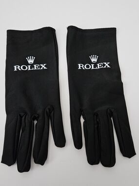 Black Gloves with White Logo